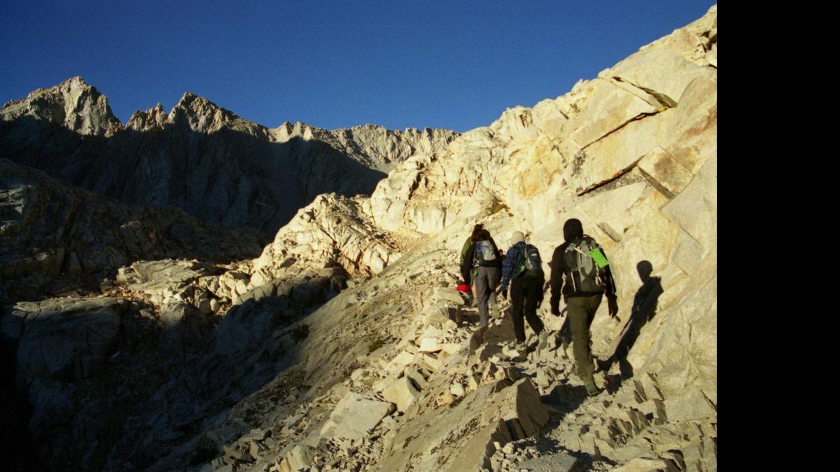 
Permits are required to hike to the 14,505 foot summit of Mt. Whitney, the tallest peak in the United States that isn’t located in Alaska. Applications are placed into a lottery because the trail is so popular.
