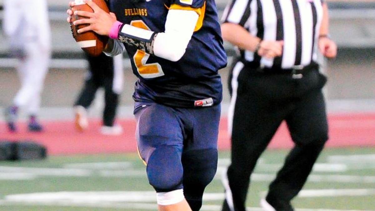 Turlock High junior Jonah Kosakiewicz (2) will start the season opener against Freedom High on Aug. 25 at Joe Debely Stadium in Turlock, Calif. Kosakiewicz takes over for two-time Central California Conference MVP Danny Velasquez.