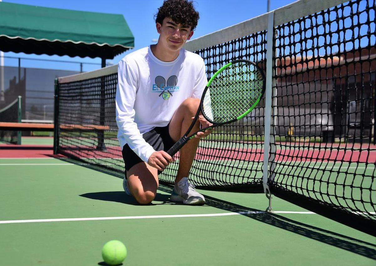 Bode Chait went 17-0 in Central California Conference matches this season en route to winning his first individual CCC championship. Chait is the Merced Sun-Star Boys Tennis Player of the Year.