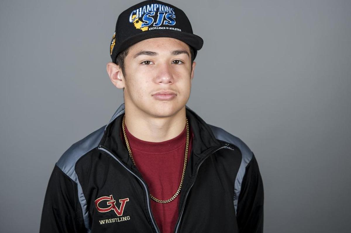 Golden Valley High School's Cayden Wickard poses for a portrait in Merced, Calif., on Friday, April 6, 2018. Wickard is the the Merced Sun-Star's Boys Wrestler of the Year.