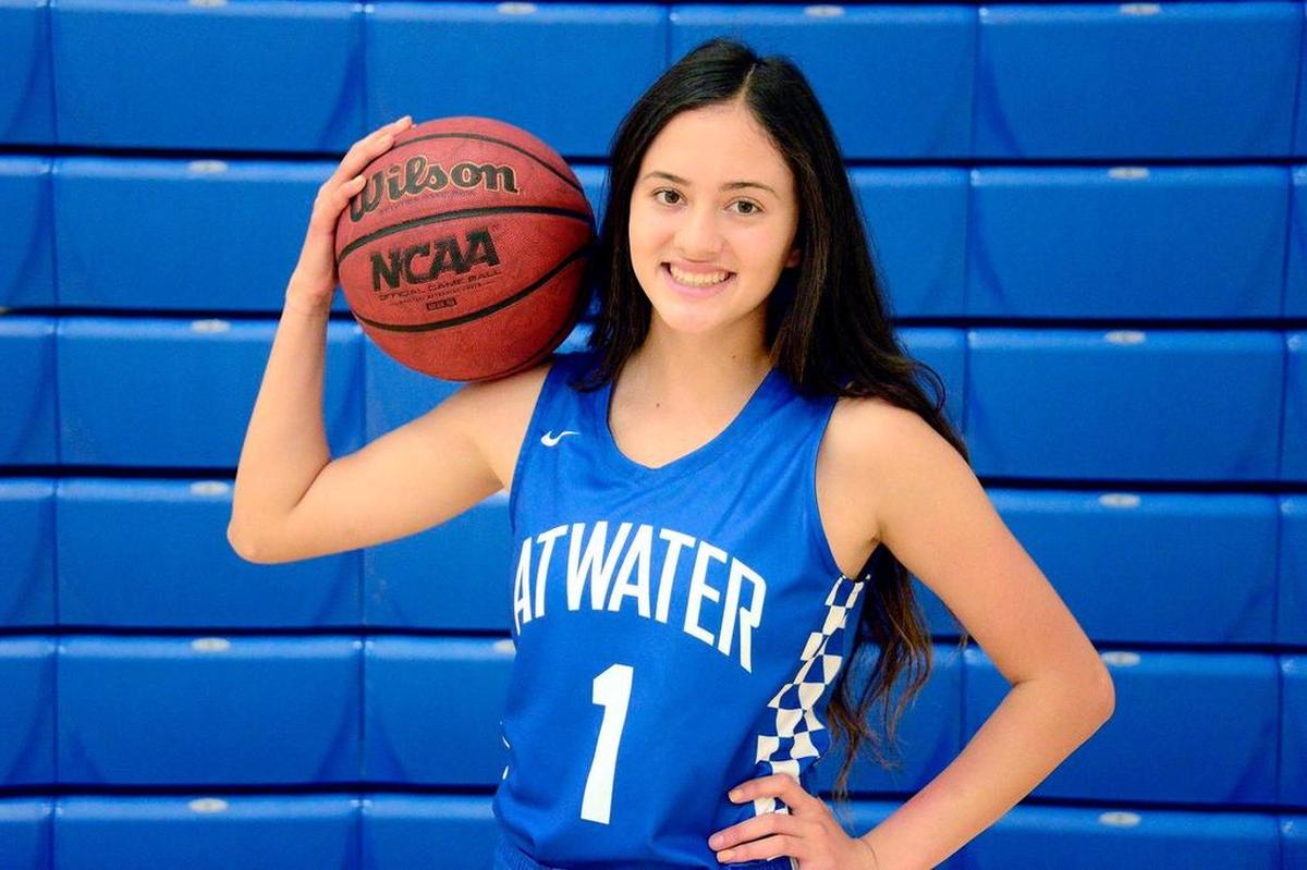 Atwater senior Kelsey Valencia poses for a photo in Atwater, Calif., on Wednesday, April 3, 2019. Valencia is the Merced Sun-Star Girls Basketball Player of the Year.