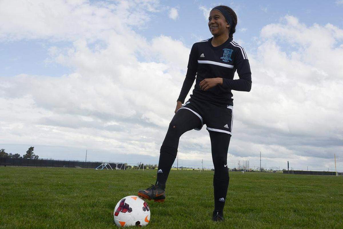 El Capitan freshman Anaya Shelton poses for a portrait on Tuesday, April 2, 2019. Shelton is the Merced Sun-Star Girls Soccer Player of the Year.